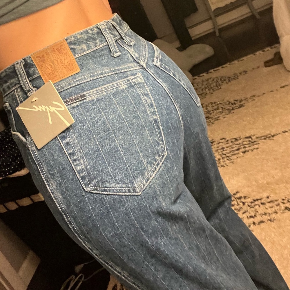SALE 🍒VINTAGE Sync Denim 80’s, NWT, 100% Cotton - Picture 8 of 9